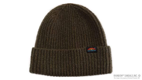 Marled Knit Beanie with Original Rainbow Woven Label