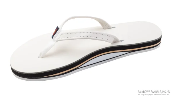 Cloud Dancer Leather Blk/Tan Layered w/ Arch Narrow Strap