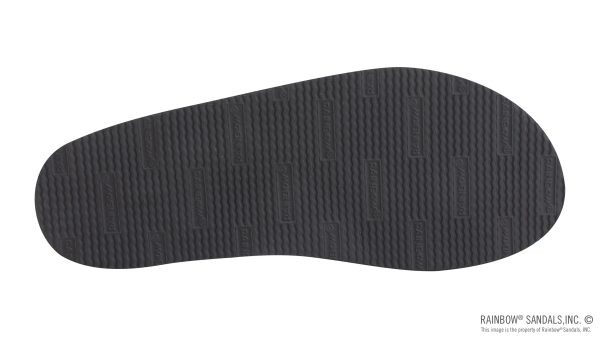 The Rastafarian Single Layer Classic Black Leather with Rasta Mid Sole