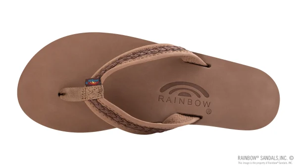The Willow C Double Layer Arch Support Premier Leather with Inset Double Braided  3/4edium Strap