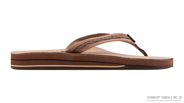 The Willow C Double Layer Arch Support Premier Leather with Inset Double Braided  3/4edium Strap